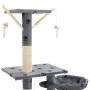 Rascador para gatos con poste de sisal 230-250 cm huellas gris de vidaXL, Mobiliario para gatos - Ref: Foro24-170618, Precio:...