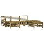 Juego de muebles de jardín 6 pzas madera de pino impregnada de , Conjuntos de jardín - Ref: Foro24-3186332, Precio: 328,79 €,...