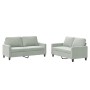 Juego de sofás con cojines 2 piezas terciopelo gris claro de , Sofás - Ref: Foro24-3201496, Precio: 385,86 €, Descuento: %