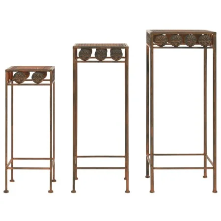 Juego de soportes de planta 3 pzas estilo vintage metal oxidado de vidaXL, Soportes para macetas - Ref: Foro24-245928, Precio...
