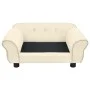 Sofá para perros felpa color crema 72x45x30 cm de , Camas para perros - Ref: Foro24-171042, Precio: 93,00 €, Descuento: %