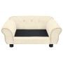 Sofá para perros felpa color crema 72x45x30 cm de , Camas para perros - Ref: Foro24-171042, Precio: 102,31 €, Descuento: %