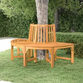 Banco de árbol semicircular madera maciza eucalipto Ø160 cm de , Bancos de jardín - Ref: Foro24-319423, Precio: 229,38 €, Des...