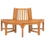 Banco de árbol semicircular madera maciza eucalipto Ø160 cm de , Bancos de jardín - Ref: Foro24-319423, Precio: 224,76 €, Des...