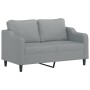 Sofá de 2 plazas de tela gris claro 140 cm de , Sofás - Ref: Foro24-359359, Precio: 226,66 €, Descuento: %