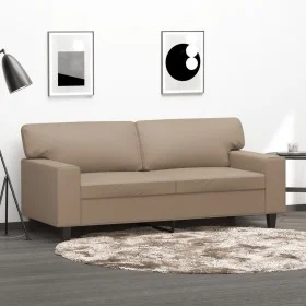 Sofá de 2 plazas de cuero sintético color capuchino 140 cm de , Sofás - Ref: Foro24-359421, Precio: 264,98 €, Descuento: %