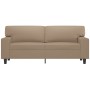 Sofá de 2 plazas de cuero sintético color capuchino 140 cm de , Sofás - Ref: Foro24-359421, Precio: 273,94 €, Descuento: %