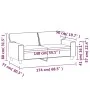 2-seater sofa in cappuccino-colored synthetic leather 140 cm by , Sofas - Ref: Foro24-359421, Price: 264,98 €, Discount: %