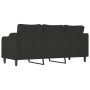 Sofá de 3 plazas de tela negro 180 cm de , Sofás - Ref: Foro24-359371, Precio: 245,38 €, Descuento: %