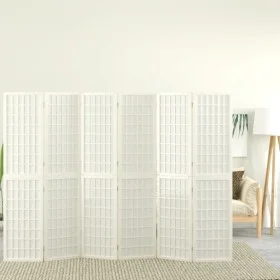 Biombo plegable con 6 paneles estilo japonés blanco 240x170 cm de , Divisores de ambientes - Ref: Foro24-352090, Precio: 238,...