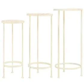 Set of vintage style plant supports 3 pcs white metal by vidaXL, Pot stands - Ref: Foro24-245937, Price: 74,57 €, Discount: %