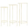 Set de soportes para plantas estilo vintage 3 uds metal blanco de vidaXL, Soportes para macetas - Ref: Foro24-245937, Precio:...