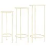 Set de soportes para plantas estilo vintage 3 uds metal blanco de vidaXL, Soportes para macetas - Ref: Foro24-245937, Precio:...