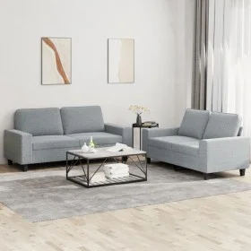 Juego de sofás 2 piezas tela gris claro de , Sofás - Ref: Foro24-3201882, Precio: 500,08 €, Descuento: %