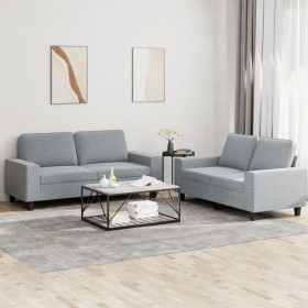 Juego de sofás 2 piezas tela gris claro de , Sofás - Ref: Foro24-3201882, Precio: 508,89 €, Descuento: %