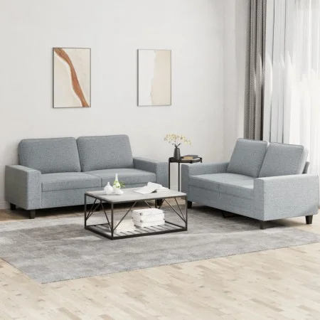 Juego de sofás 2 piezas tela gris claro de , Sofás - Ref: Foro24-3201882, Precio: 500,08 €, Descuento: %