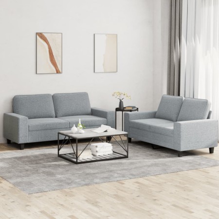 Juego de sofás 2 piezas tela gris claro de , Sofás - Ref: Foro24-3201882, Precio: 508,89 €, Descuento: %