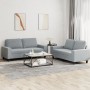 Juego de sofás 2 piezas tela gris claro de , Sofás - Ref: Foro24-3201882, Precio: 508,89 €, Descuento: %