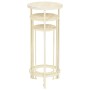 Set de soportes para plantas estilo vintage 3 uds metal blanco de vidaXL, Soportes para macetas - Ref: Foro24-245937, Precio:...