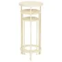 Set de soportes para plantas estilo vintage 3 uds metal blanco de vidaXL, Soportes para macetas - Ref: Foro24-245937, Precio:...