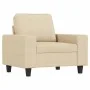Juego de sofás 3 piezas tela color crema de , Sofás - Ref: Foro24-3201868, Precio: 734,93 €, Descuento: %