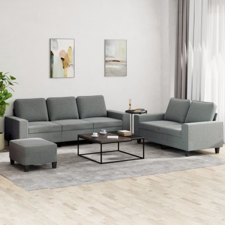 Juego de sofás 3 piezas tela gris oscuro de , Sofás - Ref: Foro24-3201907, Precio: 592,74 €, Descuento: %