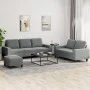 Juego de sofás 3 piezas tela gris oscuro de , Sofás - Ref: Foro24-3201907, Precio: 554,41 €, Descuento: %