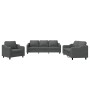 Juego de sofás con cojines 3 piezas tela gris oscuro de , Sofás - Ref: Foro24-3201771, Precio: 615,38 €, Descuento: %