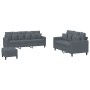 Juego de sofás con cojines 3 piezas terciopelo gris oscuro de , Sofás - Ref: Foro24-3201731, Precio: 508,55 €, Descuento: %