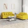 Zweiteilige Sofagarnitur aus gelbem Samt mit Kissen von , Sofas - Ref: Foro24-3201706, Preis: 373,08 €, Rabatt: %