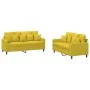 Zweiteilige Sofagarnitur aus gelbem Samt mit Kissen von , Sofas - Ref: Foro24-3201706, Preis: 373,08 €, Rabatt: %