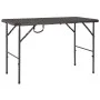 Mesa de jardín plegable HDPE marrón aspecto ratán 120x60x74 cm de vidaXL, Mesas de jardín - Ref: Foro24-44553, Precio: 79,75 ...