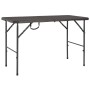 Mesa de jardín plegable HDPE marrón aspecto ratán 120x60x74 cm de vidaXL, Mesas de jardín - Ref: Foro24-44553, Precio: 66,05 ...