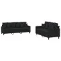 Juego de sofás con cojines 2 piezas terciopelo negro de , Sofás - Ref: Foro24-3201725, Precio: 468,08 €, Descuento: %