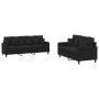 Juego de sofás con cojines 2 piezas terciopelo negro de , Sofás - Ref: Foro24-3201725, Precio: 440,92 €, Descuento: %