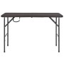 Mesa de jardín plegable HDPE marrón aspecto ratán 120x60x74 cm de vidaXL, Mesas de jardín - Ref: Foro24-44553, Precio: 66,05 ...