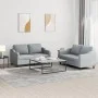 Sofa set with cushions 2 pieces light gray fabric by , Sofas - Ref: Foro24-3201802, Price: 408,39 €, Discount: %