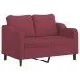 Juego de sofás con cojines 2 piezas tela rojo tinto de , Sofás - Ref: Foro24-3201840, Precio: 510,02 €, Descuento: %