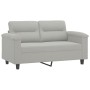 Juego de sofás con cojines 2 piezas tela microfibra gris claro de , Sofás - Ref: Foro24-3202339, Precio: 595,86 €, Descuento: %
