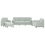 Juego de sofás con cojines 4 piezas terciopelo gris claro de , Sofás - Ref: Foro24-3201964, Precio: 624,88 €, Descuento: %