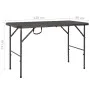 Mesa de jardín plegable HDPE marrón aspecto ratán 120x60x74 cm de vidaXL, Mesas de jardín - Ref: Foro24-44553, Precio: 79,75 ...