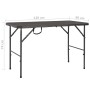 Mesa de jardín plegable HDPE marrón aspecto ratán 120x60x74 cm de vidaXL, Mesas de jardín - Ref: Foro24-44553, Precio: 66,05 ...
