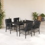 Set de muebles jardín 5 pzas con cojines ratán sintético negro en Conjuntos de jardín | Comprar online en Foru.es