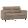 Juego de sofás con cojines 2 piezas cuero sintético capuchino de , Sofás - Ref: Foro24-3202366, Precio: 454,63 €, Descuento: %