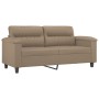 Juego de sofás con cojines 2 piezas cuero sintético capuchino de , Sofás - Ref: Foro24-3202366, Precio: 454,63 €, Descuento: %