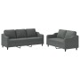 Juego de sofás con cojines 2 piezas tela gris oscuro de , Sofás - Ref: Foro24-3201835, Precio: 493,78 €, Descuento: %