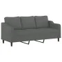 Sofagarnitur mit Kissen 2-teilig aus dunkelgrauem Stoff von , Sofas - Ref: Foro24-3201835, Preis: 487,58 €, Rabatt: %