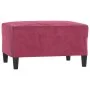 Red velvet 3-piece sofa set with cushions by , Sofas - Ref: Foro24-3201530, Price: 472,34 €, Discount: %