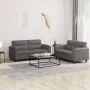 Juego de sofás con cojines 2 piezas cuero sintético gris de , Sofás - Ref: Foro24-3202364, Precio: 448,99 €, Descuento: %