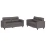 Juego de sofás con cojines 2 piezas cuero sintético gris de , Sofás - Ref: Foro24-3202364, Precio: 448,99 €, Descuento: %